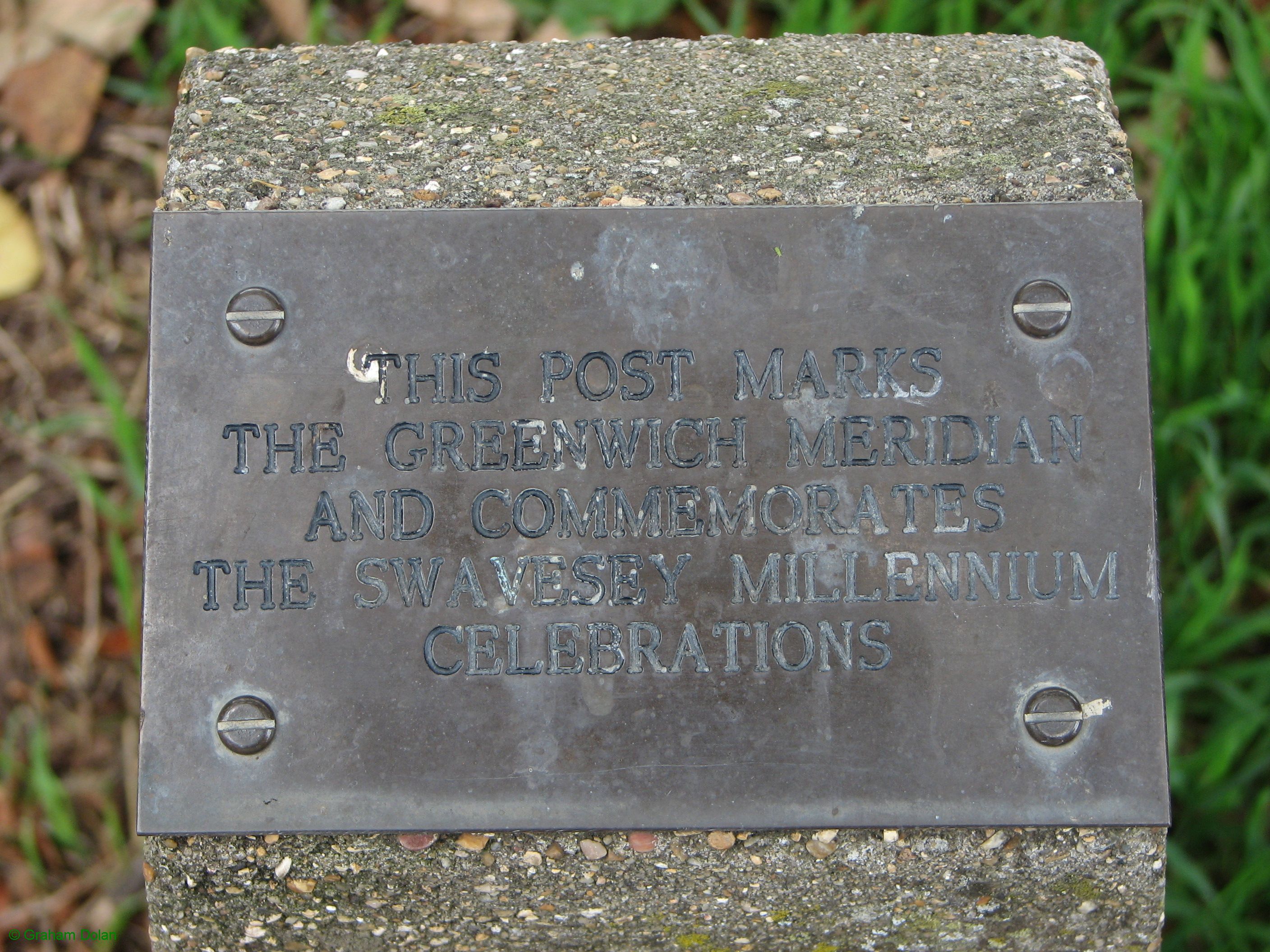 Greenwich Meridian Marker; England; Cambridgeshire; Swavesey